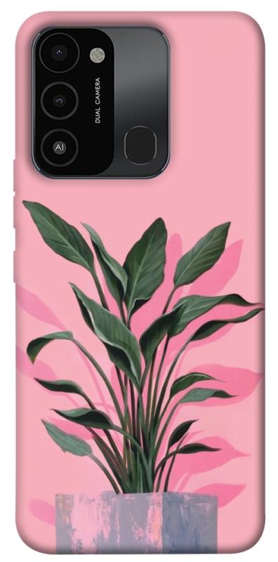 Чехол itsPrint Pink plant для Tecno Spark Go 2022 (KG5m), цветы, купить оптом с доставкой