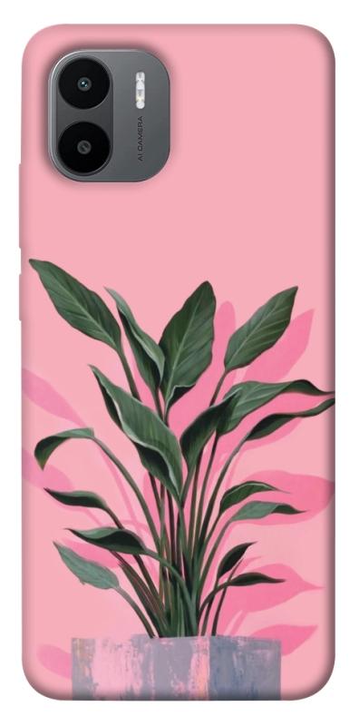Чехол itsPrint Pink plant для Xiaomi Redmi A1+ / A2+, цветы, купить оптом с доставкой