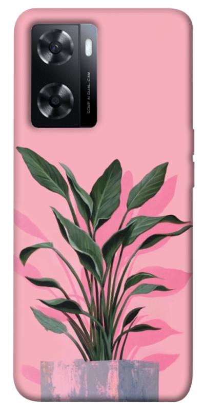 Чехол itsPrint Pink plant для Oppo A57s, цветы, купить оптом с доставкой