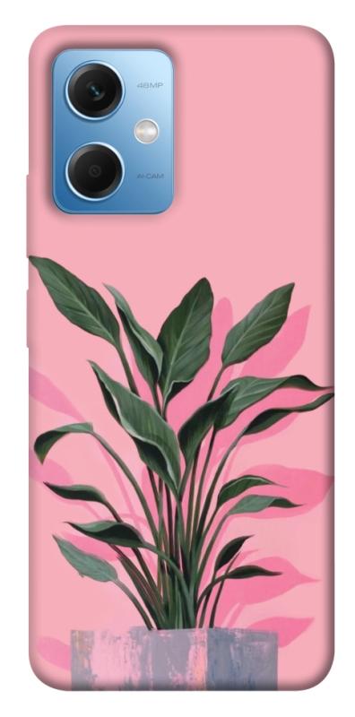 Чехол itsPrint Pink plant для Xiaomi Redmi Note 12 5G, цветы, купить оптом с доставкой