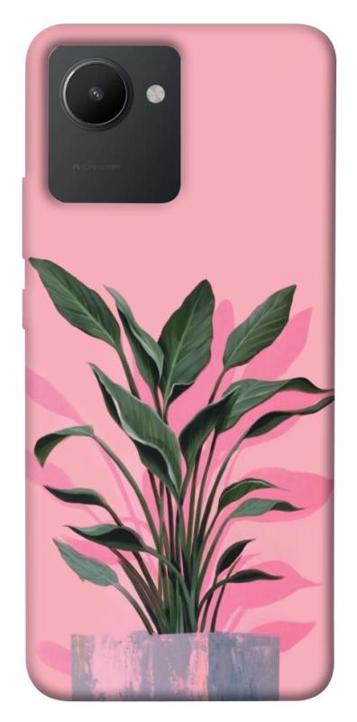 Чохол itsPrint Pink plant для Realme C30, квіти, купити оптом з доставкою
