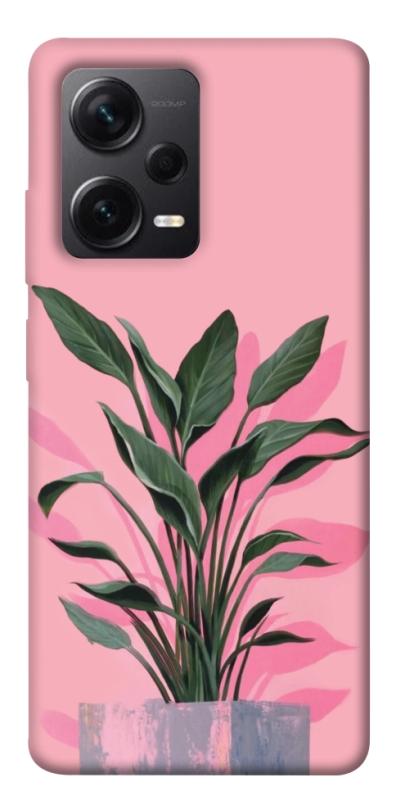 Чехол itsPrint Pink plant для Xiaomi Redmi Note 12 Pro+ 5G, цветы, купить оптом с доставкой