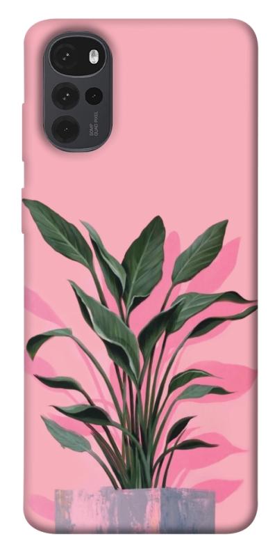 Чехол itsPrint Pink plant для Motorola Moto G22, цветы, купить оптом с доставкой