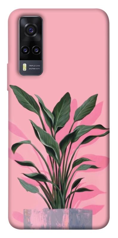Чехол itsPrint Pink plant для Vivo Y31, цветы, купить оптом с доставкой