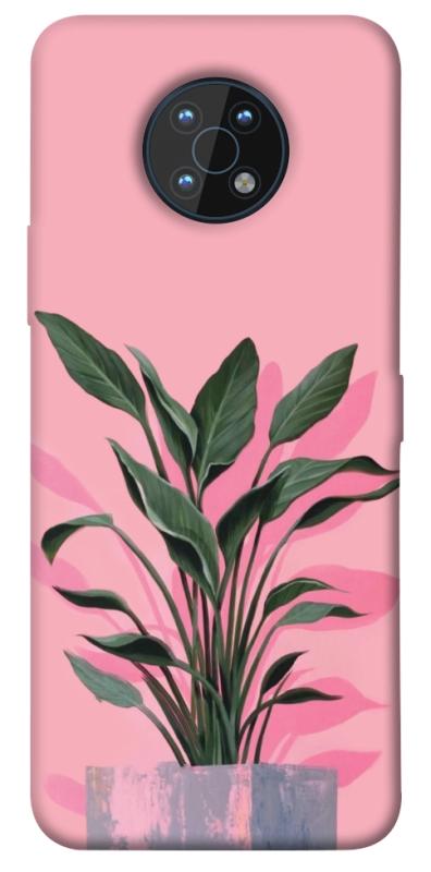 Чехол itsPrint Pink plant для Nokia G50, цветы, купить оптом с доставкой