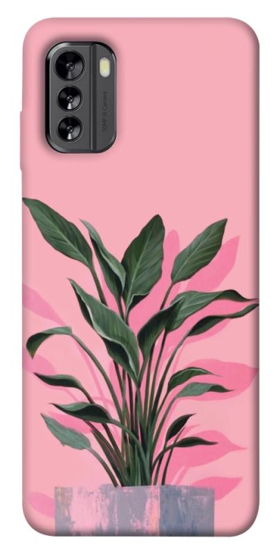 Чехол itsPrint Pink plant для Nokia G60, цветы, купить оптом с доставкой