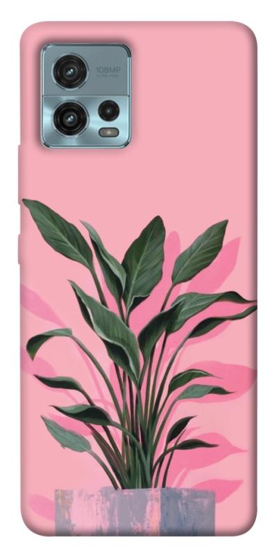 Чехол itsPrint Pink plant для Motorola Moto G72, цветы, купить оптом с доставкой
