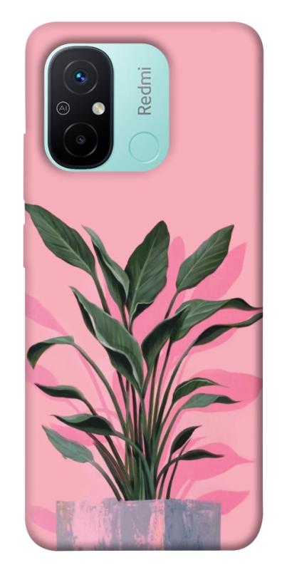Чехол itsPrint Pink plant для Xiaomi Redmi 12C, цветы, купить оптом с доставкой