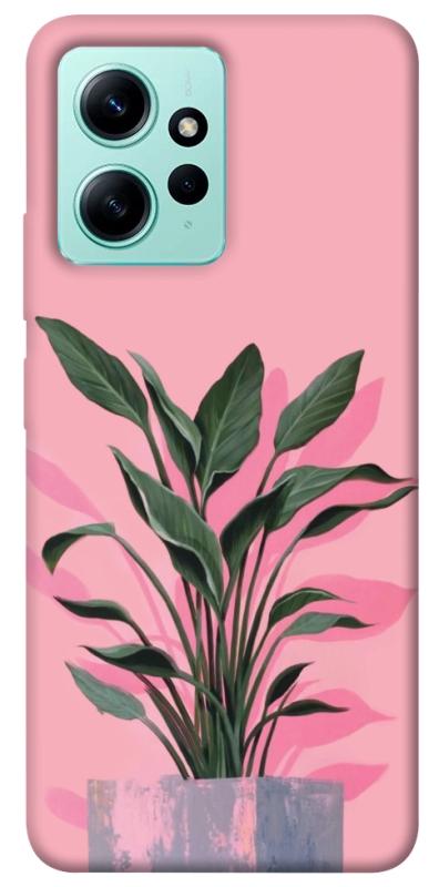 Чехол itsPrint Pink plant для Xiaomi Redmi Note 12 4G, цветы, купить оптом с доставкой
