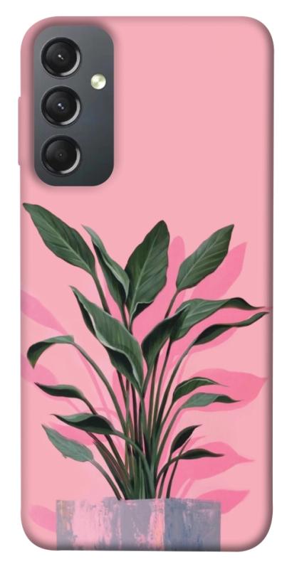 Чехол itsPrint Pink plant для Samsung Galaxy A24 4G, цветы, купить оптом с доставкой