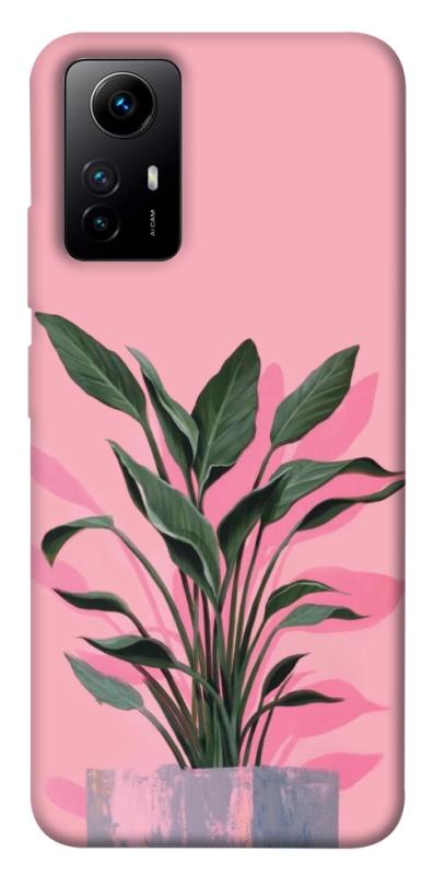 Чехол itsPrint Pink plant для Xiaomi Redmi Note 12S, цветы, купить оптом с доставкой