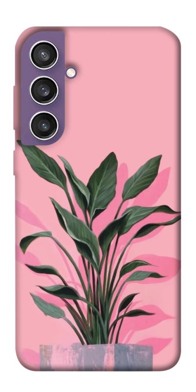Чехол itsPrint Pink plant для Samsung Galaxy S23 FE, цветы, купить оптом с доставкой