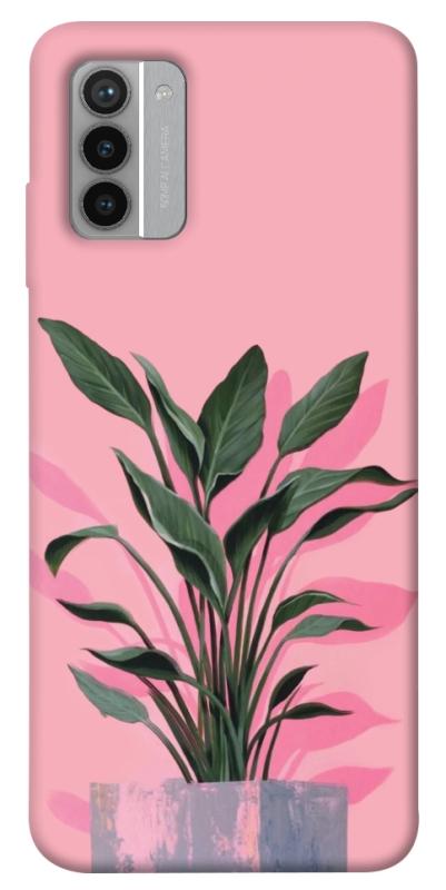 Чехол itsPrint Pink plant для Nokia G42, цветы, купить оптом с доставкой