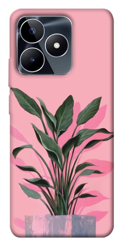 Чехол itsPrint Pink plant для Realme C53, цветы, купить оптом с доставкой