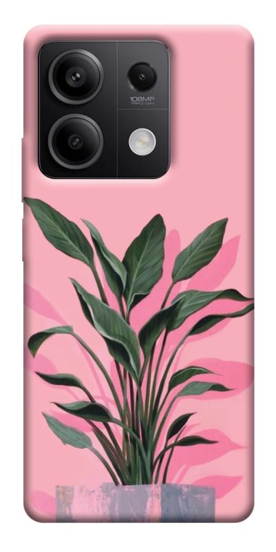 Чохол itsPrint Pink plant для Xiaomi Redmi Note 13 5G, квіти, купити оптом з доставкою