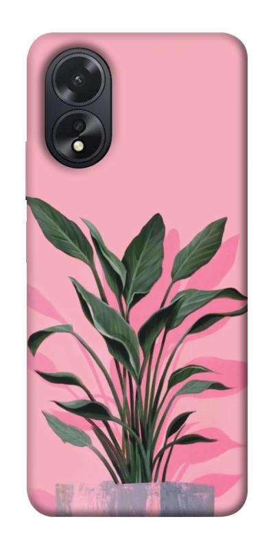 Чехол itsPrint Pink plant для Oppo A38, цветы, купить оптом с доставкой