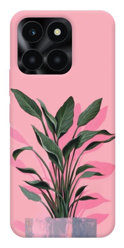 Чехол itsPrint Pink plant для Huawei Honor X6a, цветы, купить оптом с доставкой