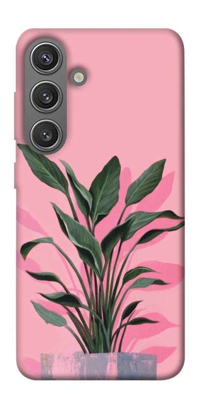 Чехол itsPrint Pink plant для Samsung Galaxy S24, цветы, купить оптом с доставкой