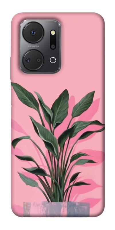 Чохол itsPrint Pink plant для Huawei Honor X7a, квіти, купити оптом з доставкою