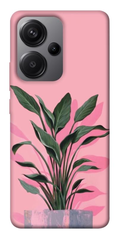 Чехол itsPrint Pink plant для Xiaomi Redmi Note 13 Pro+, цветы, купить оптом с доставкой