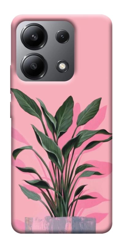 Чехол itsPrint Pink plant для Xiaomi Redmi Note 13 4G, цветы, купить оптом с доставкой