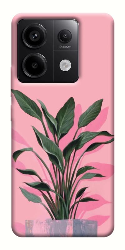 Чехол itsPrint Pink plant для Xiaomi Redmi Note 13 Pro 4G, цветы, купить оптом с доставкой