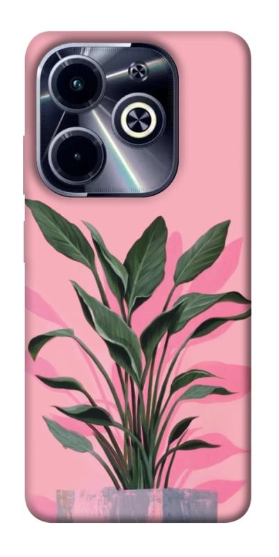 Чехол itsPrint Pink plant для Infinix Hot 40i, цветы, купить оптом с доставкой