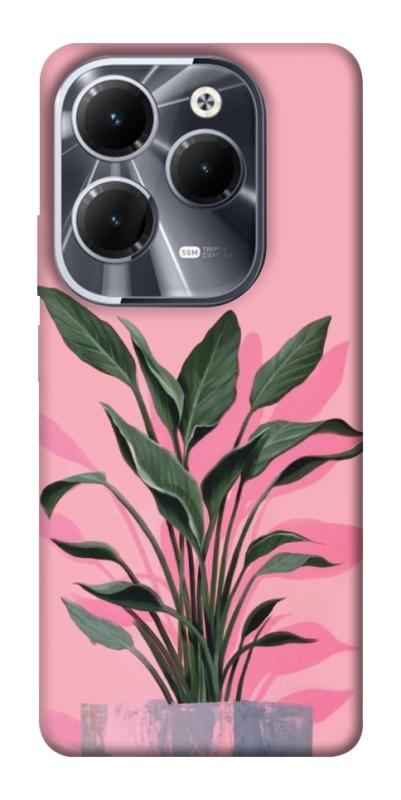 Чехол itsPrint Pink plant для Infinix Hot 40, цветы, купить оптом с доставкой