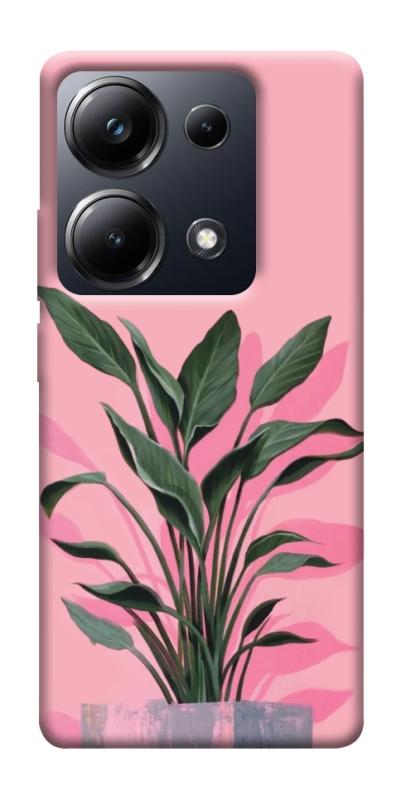 Чехол itsPrint Pink plant для Xiaomi Redmi 13 4G / Poco M6 4G, цветы, купить оптом с доставкой