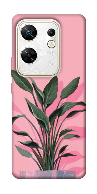 Чехол itsPrint Pink plant для Infinix Zero 30 4G, цветы, купить оптом с доставкой