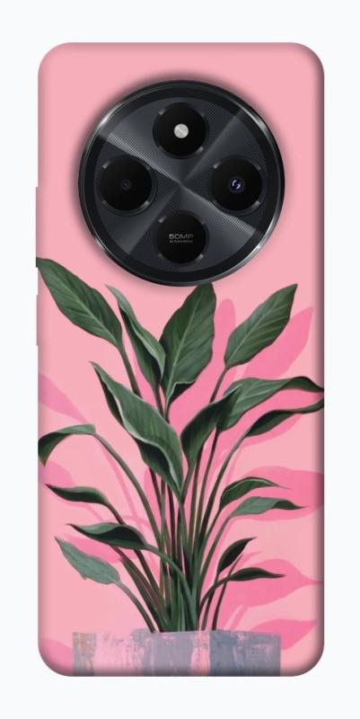 Чехол itsPrint Pink plant для Xiaomi Redmi 14C / Poco C75, цветы, купить оптом с доставкой