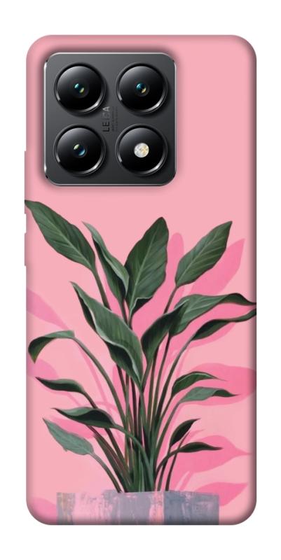 Чехол itsPrint Pink plant для Xiaomi 14T, цветы, купить оптом с доставкой