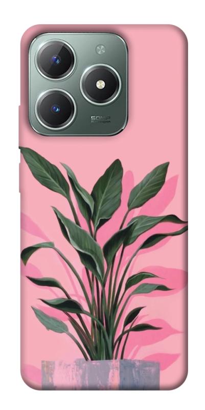 Чехол itsPrint Pink plant для Realme C61 4G, цветы, купить оптом с доставкой