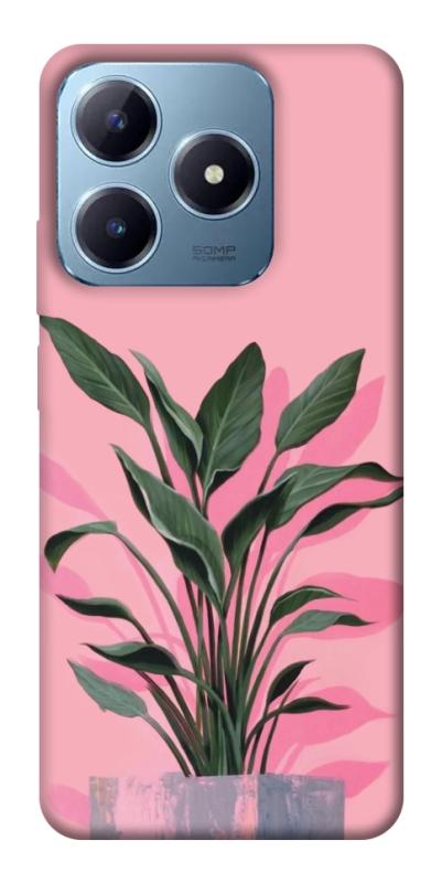 Чехол itsPrint Pink plant для Realme C63 4G, цветы, купить оптом с доставкой