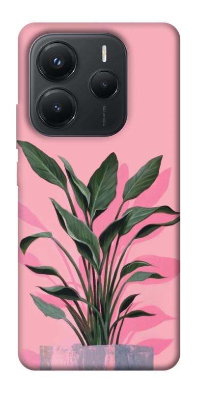 Чехол itsPrint Pink plant для Xiaomi Redmi Note 14 5G, цветы, купить оптом с доставкой