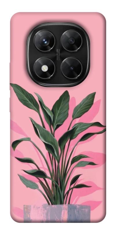 Чехол itsPrint Pink plant для Xiaomi Redmi Note 14 Pro 5G, цветы, купить оптом с доставкой