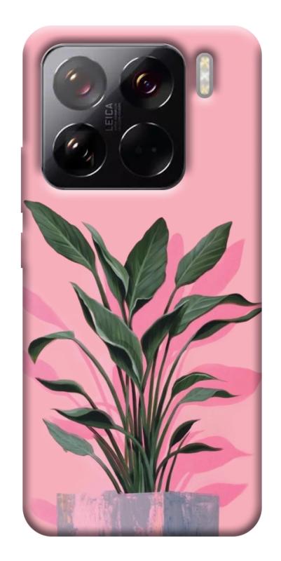 Чехол itsPrint Pink plant для Xiaomi 15 Pro, цветы, купить оптом с доставкой