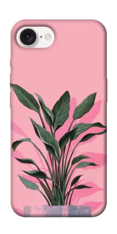 Чехол itsPrint Pink plant для Apple iPhone 16e (6.1"), цветы, купить оптом с доставкой