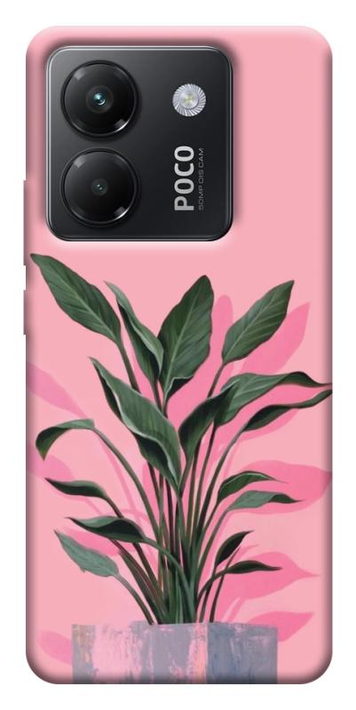 Чехол itsPrint Pink plant для Xiaomi Poco M7 Pro 5G, цветы, купить оптом с доставкой
