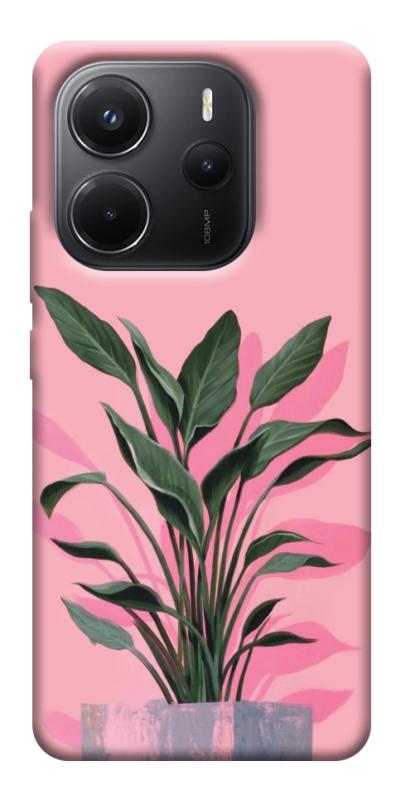Чехол itsPrint Pink plant для Xiaomi Redmi Note 14 4G (Int. version), цветы, купить оптом с доставкой
