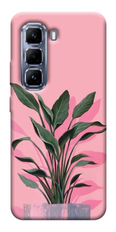 Чехол itsPrint Pink plant для Infinix Hot 50 Pro, цветы, купить оптом с доставкой
