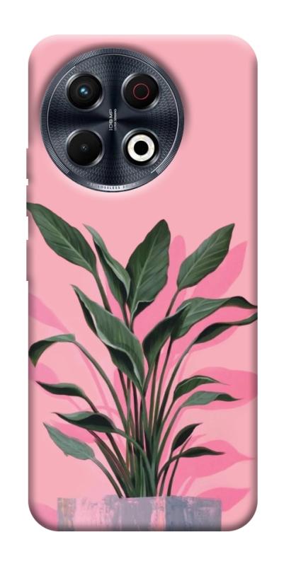 Чехол itsPrint Pink plant для TECNO Spark 30 Pro (KL7), цветы, купить оптом с доставкой
