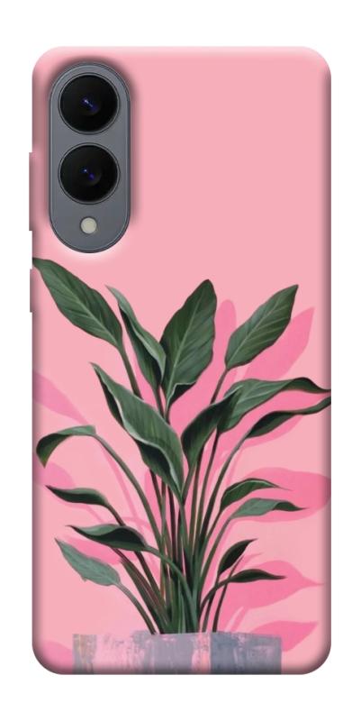 Чехол itsPrint Pink plant для Samsung Galaxy S25 Edge, цветы, купить оптом с доставкой