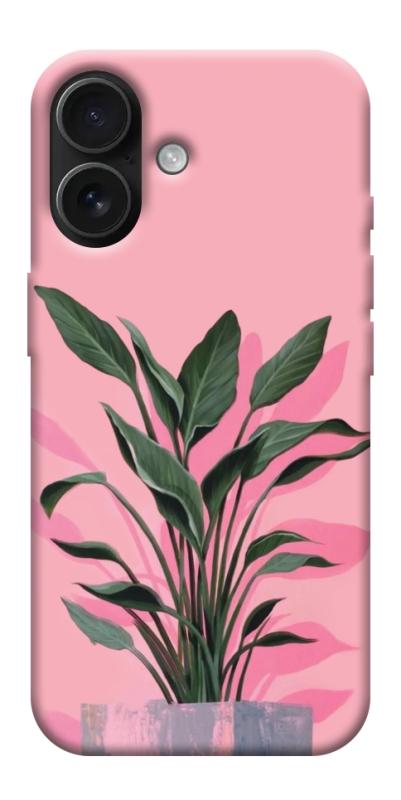 Чехол itsPrint Pink plant для Apple iPhone 17 (6.3"), цветы, купить оптом с доставкой