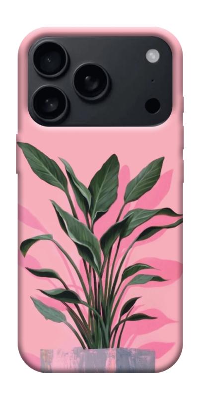 Чехол itsPrint Pink plant для Apple iPhone 17 Pro (6.3"), цветы, купить оптом с доставкой