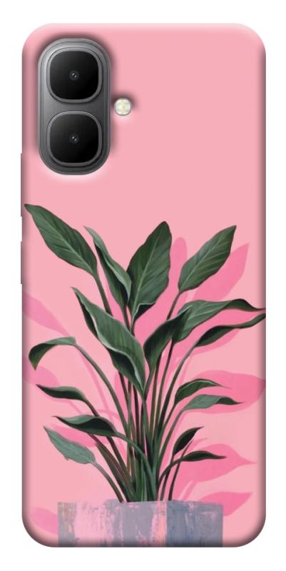 Чехол itsPrint Pink plant для Infinix Smart 10, цветы, купить оптом с доставкой