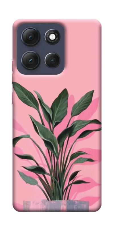 Чехол itsPrint Pink plant для Motorola Moto G86 Power, цветы, купить оптом с доставкой