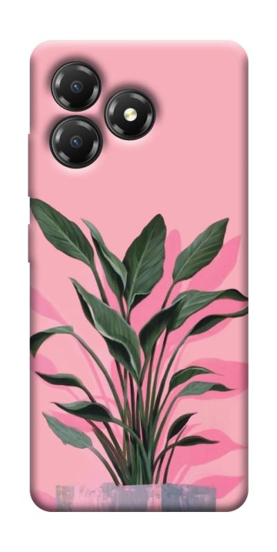 Чохол itsPrint Pink plant для ZTE Blade A36, квіти, купити оптом з доставкою