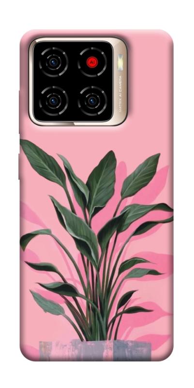 Чехол itsPrint Pink plant для ZTE Blade A56, цветы, купить оптом с доставкой