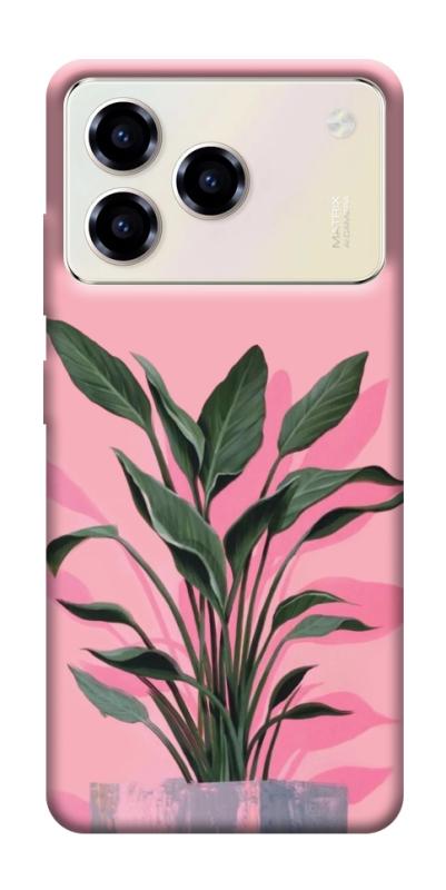 Чохол itsPrint Pink plant для ZTE Blade A76, квіти, купити оптом з доставкою